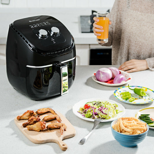 3.5 QT Electric 1300W Hot Air Fryer with Timer& Temperature Control